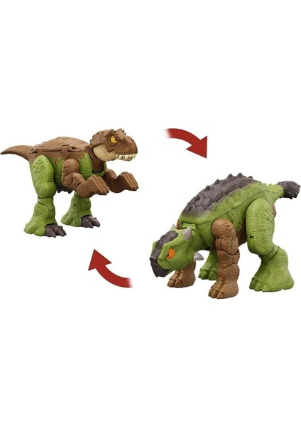 Elite Jurassic World Tyrannosaurus T Rex To Ankylosaurus Double Danger 2 In 1 Dinozor Dönüşebilir 1 Adet