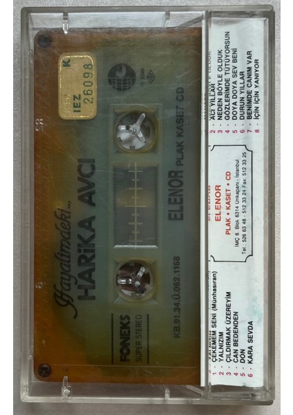 Harika Avcı Hayalimdeki Kaset (Orijinal Dönem Baskı Kaset)