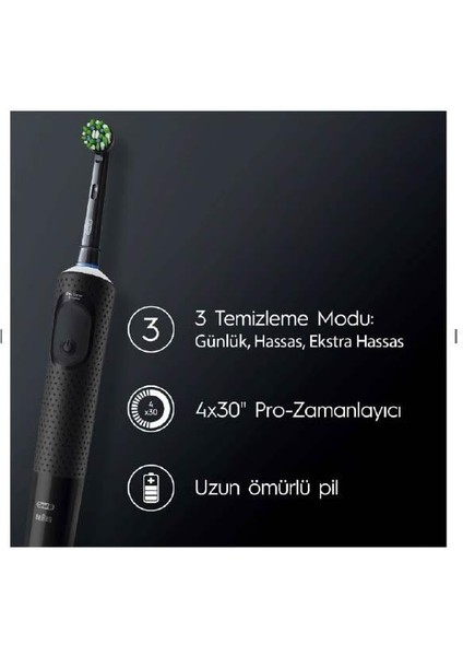 Oral B D103 Vit Pro Black Şarjlı Diş Fırçası modelleri