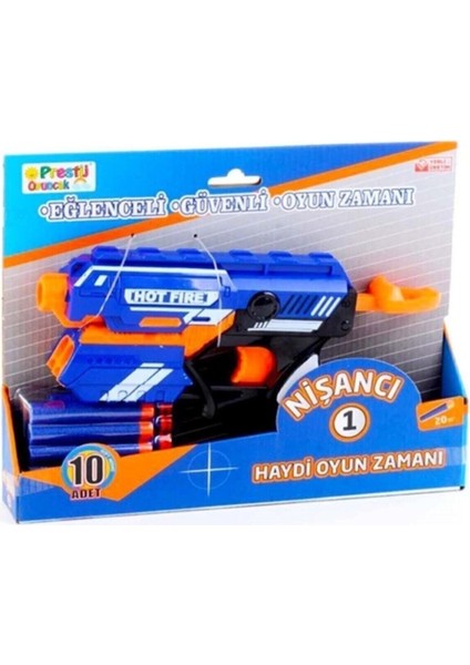 Elite Mavi Sünger Mermi Atan Hot Fire Nişancı Oyuncak Tabanca SR-543657 1 Adet