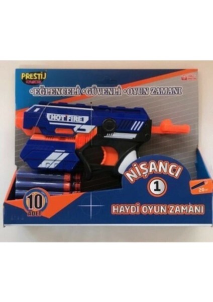Elite Mavi Sünger Mermi Atan Hot Fire Nişancı Oyuncak Tabanca SR-543657 1 Adet