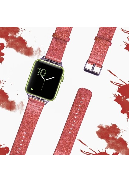 Ally Apple Watch 7-8 41MM 6-5-4 40MM Kordon Kayış Parlak Deri 3-2-1 38MM-(5775) - FKU6245-2613 indirimleri