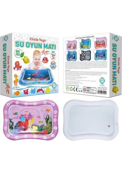 Elite Sarı Bebek Su Matı Tummy Time Aktivite Oyuncağı Su Havuzu 1+ Yaş 1 Adet