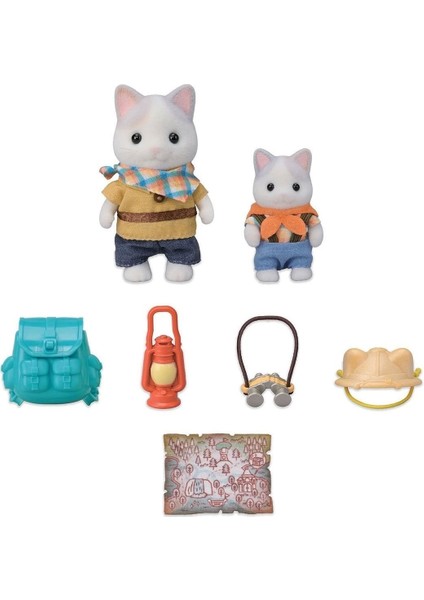 Elite 5763 Sylvanian Families Heyecanlı Keşif Seti Latte Kedi Abi ve Bebek 4 Yaş 1 Adet