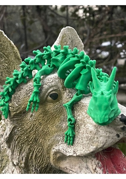 Elite Hareketli Ejderha Oyuncak Figürü - Yeşil Renk (20CM) 1 Adet