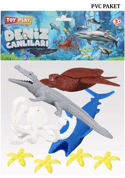 Elite 720 Toy Play 6 Parça Deniz Canlıları Figür Seti 10-20 cm 1 Adet