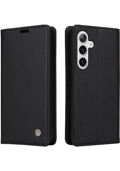 Kart Yuvaları Güçlü Manyetik ve Stand Ile Samsung Galaxy S25 Için Flip Case (Yurt Dışından) modelleri