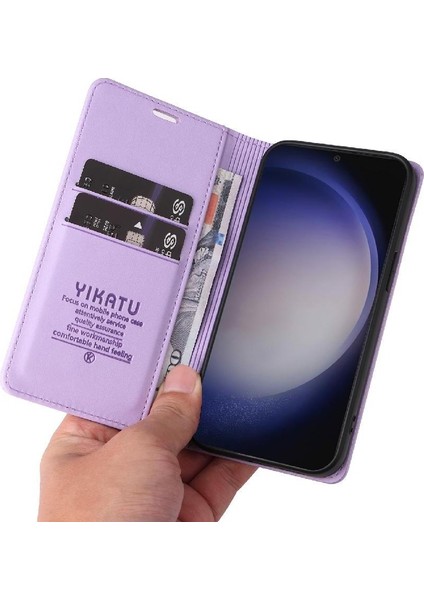 Kart Yuvaları Güçlü Manyetik ve Stand Ile Samsung Galaxy S25 Için Flip Case (Yurt Dışından) modelleri