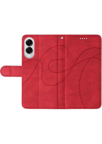 Samsung Galaxy S25 Kenar Cilt Hissediyorum Deri ve Buzlu Tpu Için Flip Case (Yurt Dışından)
