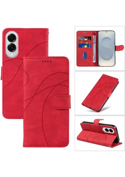 Samsung Galaxy S25 Kenar Cilt Hissediyorum Deri ve Buzlu Tpu Için Flip Case (Yurt Dışından)