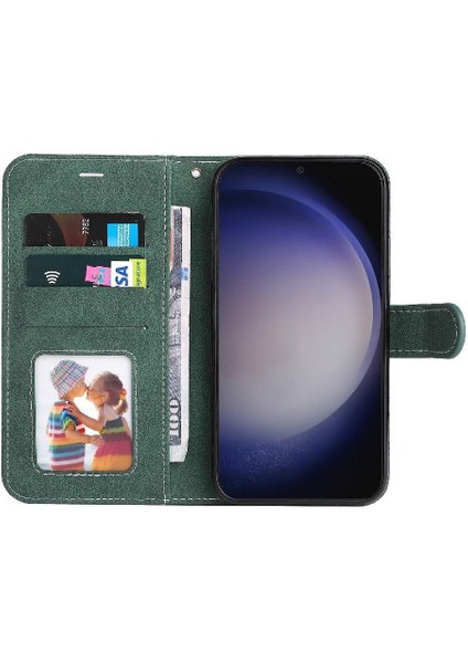 Samsung Galaxy S25 Benzersiz Patchwork Renk Pu Deri Yüksek Için Flip Case (Yurt Dışından) modelleri