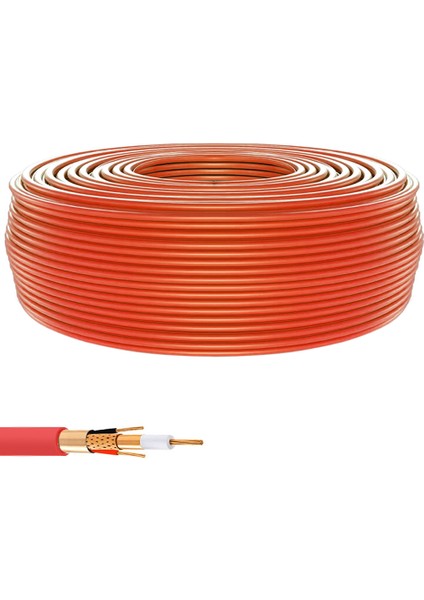 2+1 Dış Mekan Cctv 0.50 Kamera Kablosu Gold Pp IP66 100MT Poke PK-1490