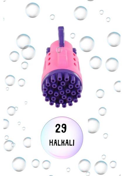 Elite Bubble Gun 29 Baloncuk Delikli Pili ve Işıklı Köpük Atan Oyuncak Köpük Tabancası 1 Adet