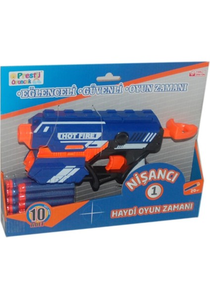 Elite Nişancı 4 Hazneli Sünger Dart Atan Silah 10 Yedek Mermi - 6363 1 Adet