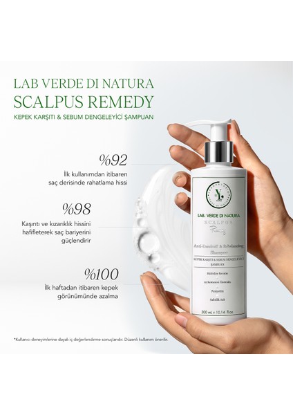 SCALPUS REMEDY | Kepeği ve Saç Dökülmesini Engellemeye Yardımcı Çift Etkili Bakım Şampuanı 300ml fiyatları
