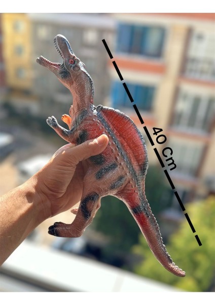 Elite Spinosaurus Gerçekçi Oyuncak Sesli 40 cm Boy Soft Yumuşak Et Malzeme Dinazor 1 Adet