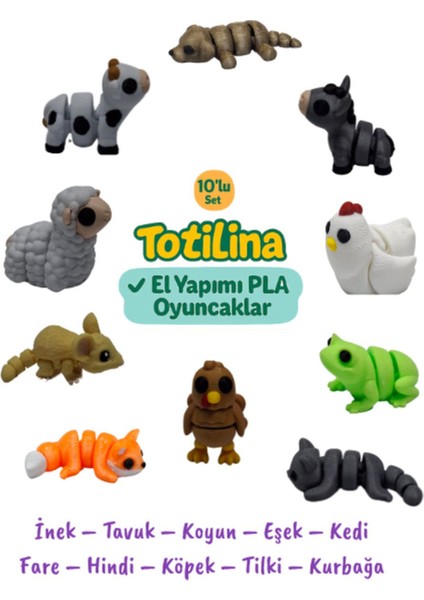 Elite 10LU Set Inek – Tavuk – Koyun – Eşek – Kedi Fare – Hindi – Köpek – Tilki – Kurbağa 1 Adet