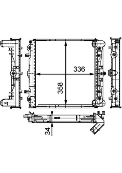 Mahle CR383000P -Knecht-Behr CR383000P Radyatör Soğutucu Porsche 911 996 Boxst 96610613151