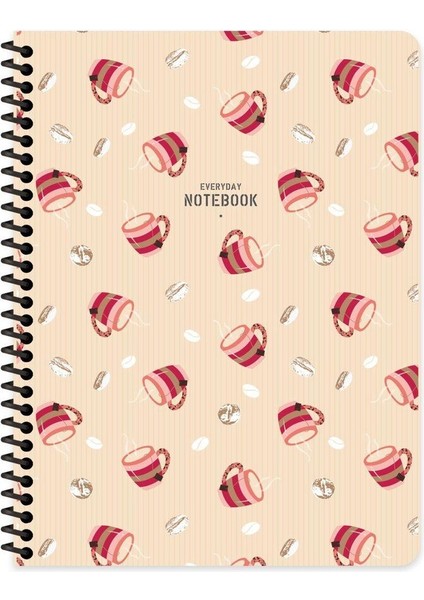 Coffee Çizgili Defter (16.5 x 22.5 Cm)