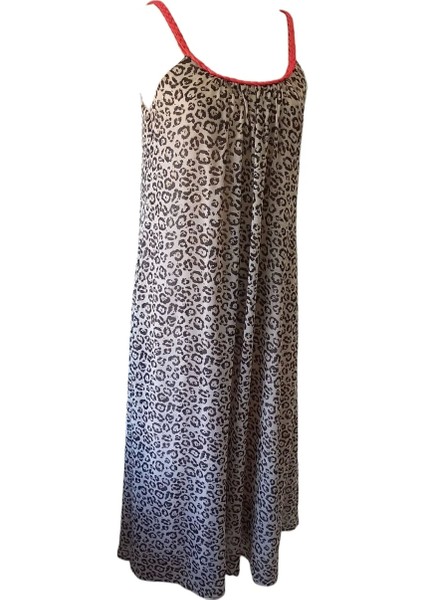 Isabel Leopar Örme Askılı Şifon Elbise fırsatları