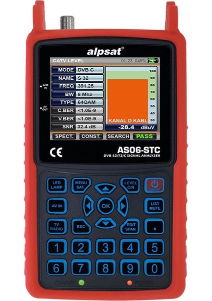 AS06-STC Satfınder 6 Hd Slım Görüntülü Uydu Bulucu + Kamera Test Cihazı fırsatları