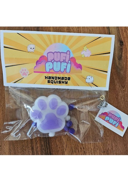 Elite Kedi Patisi Mor Pufipufi Taba Squishy Stress Oyuncağı Sukuşi 1 Adet