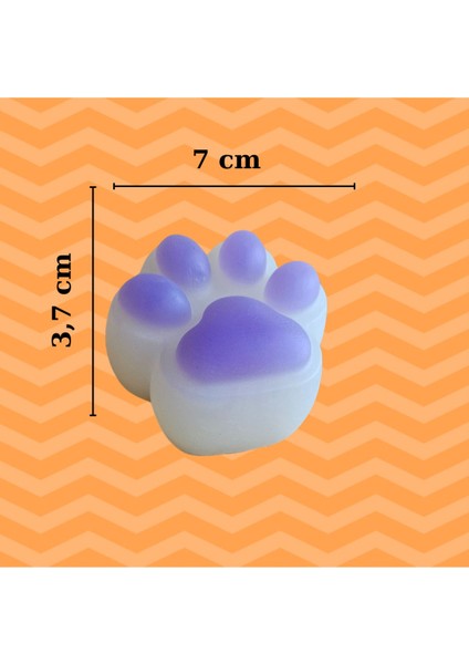 Elite Kedi Patisi Mor Pufipufi Taba Squishy Stress Oyuncağı Sukuşi 1 Adet