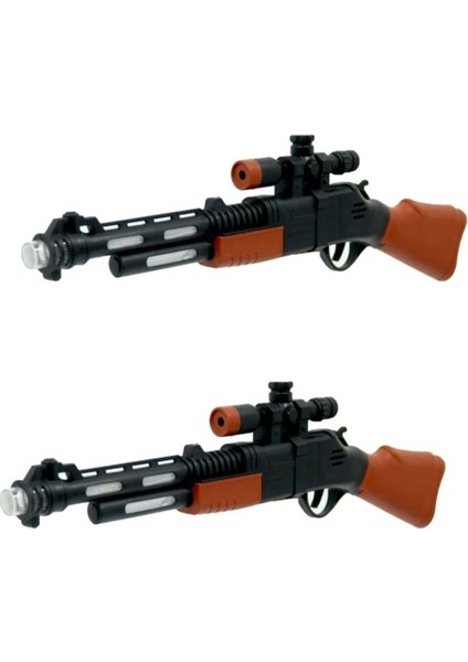 Elite Sesli Işıklı Pilli Warrior Oyuncak Tüfek 2li Set 1 Adet