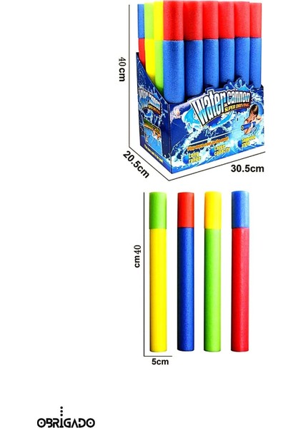 Elite Yeni Trend Water Shoot Çek Fırlat Sünger Su Tabancası & Su Pompası 40 Cm.1 Adet 1 Adet