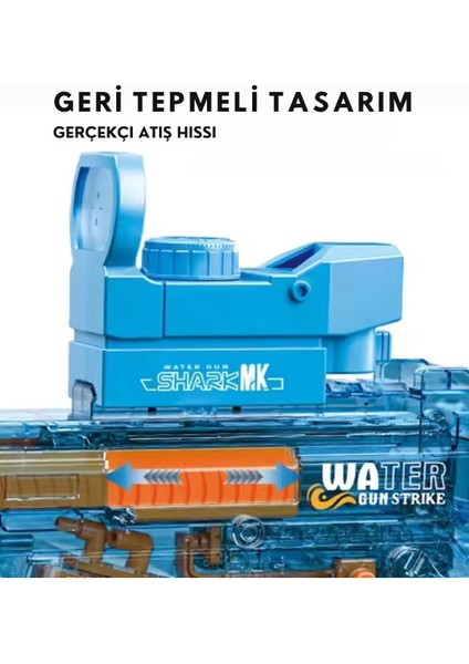 Elite Şarjlı Işıklı Tam Otomatik Ateş Efektli Dürbünlü Gerçekçi Su Tabancası 1 Adet fırsatları