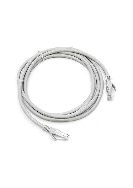 Cat6 Ethernet Kablosu 10 Metre Gri 1000 Mbps Veri Aktarım Hızı Internet Kablosu RT04 Modem (3 Metre