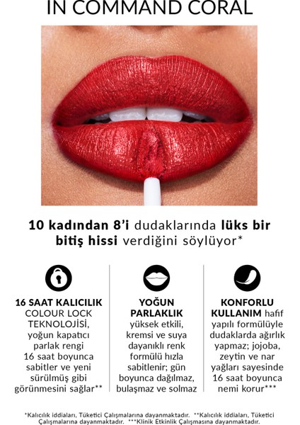 Power Stay Kremsi Vinyl Likit Ruj - In Command Coral