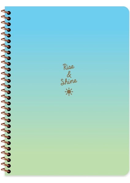 Peritozu Çizgili Stickerli Defter | 16,5 x 22,5 cm | Spiralli – 80 Yaprak