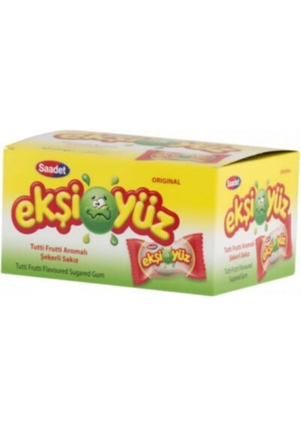 Elite Ekşiyüz Tutti Frutti Aromalı Şekerli Sakız 100 Adet 1 Adet