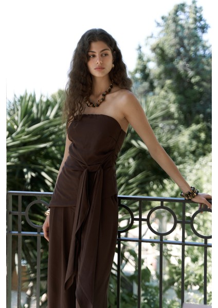 Mila Bordo Bluz Pantolon Takım