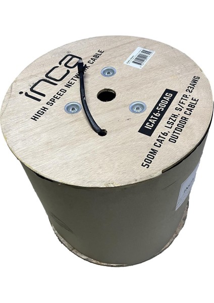 ICAT6-500AG 500M Cat6 S/ftp Dış Ortam 23 Awg Siyah Kablo