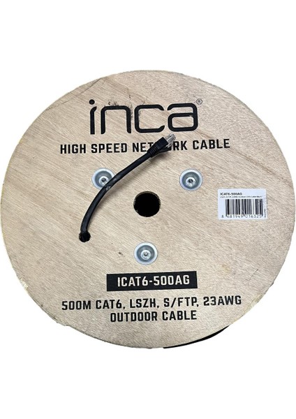 ICAT6-500AG 500M Cat6 S/ftp Dış Ortam 23 Awg Siyah Kablo fiyatları