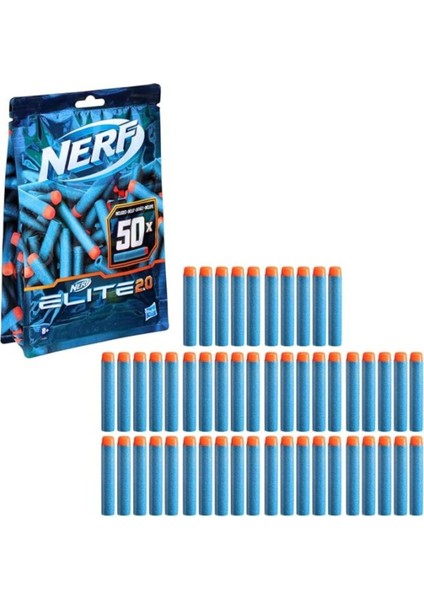 Elite Nerf Elite 2.0 50 Dart Yedek Paketi, 50 Resmi Nerf Elite 2.0 Dart Içerir, Tüm Nerf Elite Atıcılarla 1 Adet modelleri