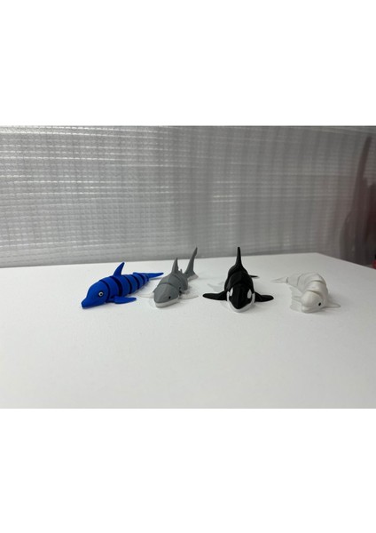 Elite 4'lü Mini, Hareketli Balık Oyuncak Paketi (Balık Figürleri) 1 Adet indirimleri