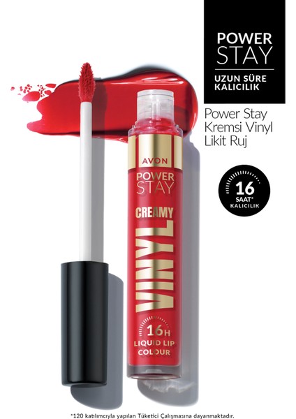 Power Stay Kremsi Vinyl Likit Ruj - Resilient Red
