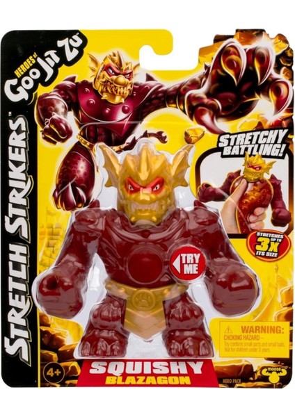 Elite Heroes Of Goo Jit Zu Stretch Tekli Paket Blazagon Benzersiz Goo Dolgu, Boyutlarının 3 Katına Kadar U 1 Adet