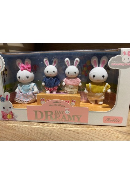 Elite Bay Dreamy Sevimli Tavşan 4'lü Aile Set 1 Adet