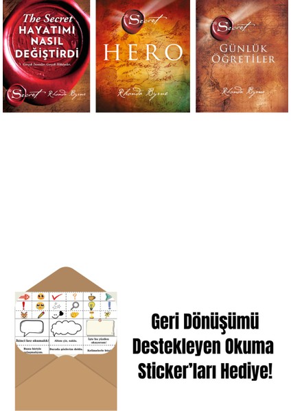 Rhonda Byrne 3 Kitap Set + Okuma Sticker'ları