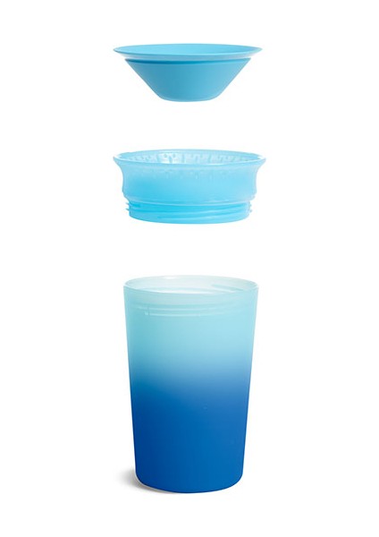 Mucize 360° Renk Değiştiren Alıştırma Bardağı, 12AY+, 266ML, Mavi, 1 Adet
