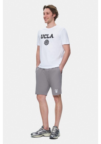 GAYLEY Beyaz Bisiklet Yaka Baskılı Standard Fit Erkek Tshirt modelleri