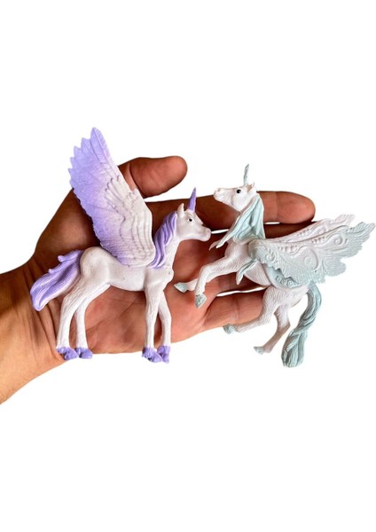 Elite Pony Unicorn 7 Model Hayvan At Et Malzeme Büyük Boy Prenses Unikorn 7 Adet Birlikte 1 Adet