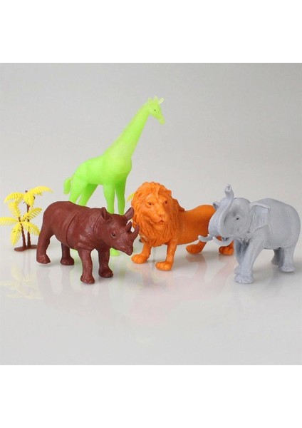 Elite 690 Toy Play 6 Parça Renkli Safari Hayvanları Figür Seti 13-16 cm 1 Adet