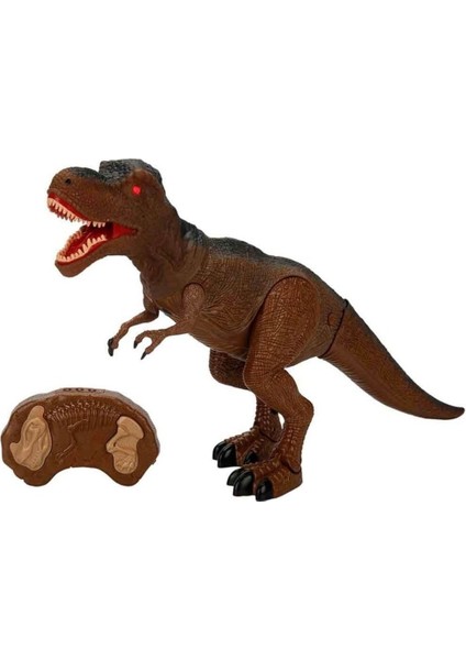 Elite Infrared Kumandalı Sesli ve Işıklı Hareketli Dinozor 19825 Kahverengi 1 Adet
