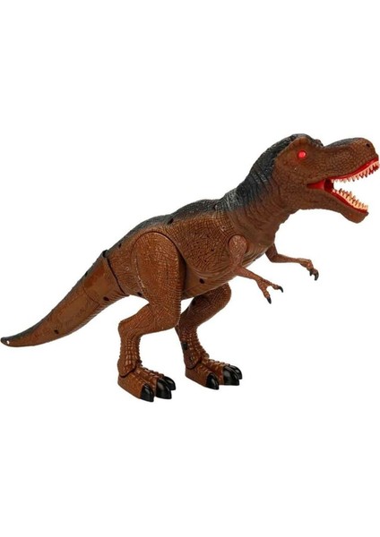 Elite Infrared Kumandalı Sesli ve Işıklı Hareketli Dinozor 19825 Kahverengi 1 Adet