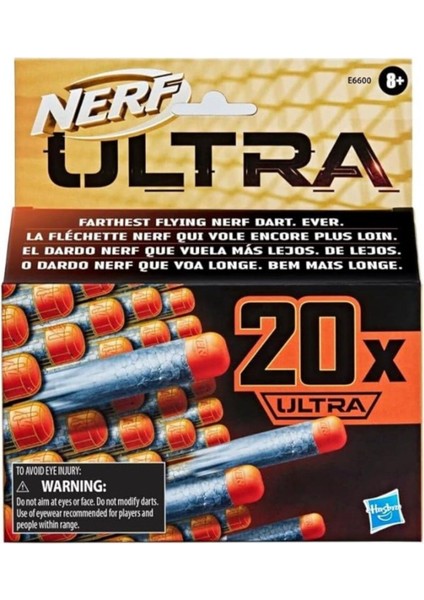 Elite Nerf Ultra 20-Dart Dolum Paketi, Yalnızca Nerf Ultra Blasterler E6600EU6 ile Uyumlu, 20 Resmi Nerf 1 Adet modelleri